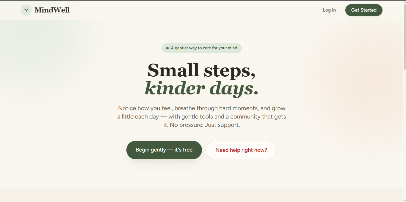 AI Mental Health Portal (MindWell)